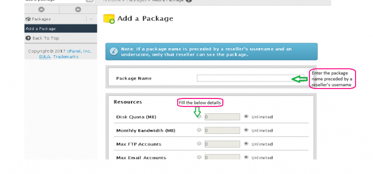 Package Name details