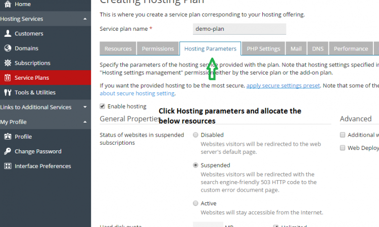 allocate-resources-in-hosting-parameters11