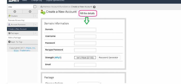 Fill the details and click create