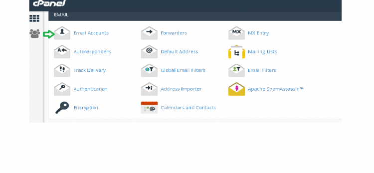 Email accounts under cpanel