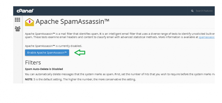 Click on Enable Spam assassin