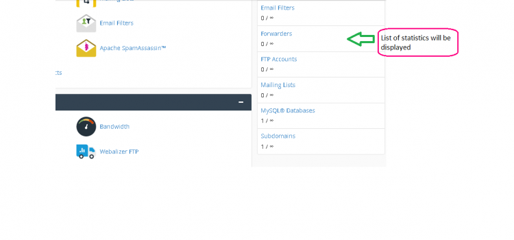 Display of statistics lists