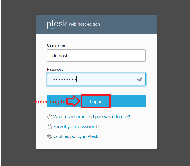 2. Enter Login